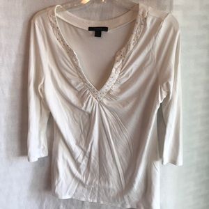 Quarter Sleeve Express White Top